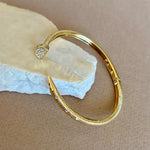 Crystal Chyodo 03 | Gold Plated Bangle