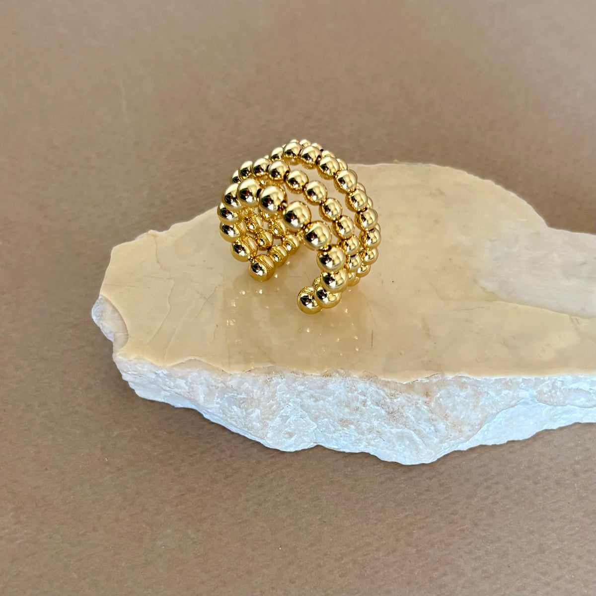 Bubbles | Gold Plated Ring