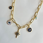 Glam Blue Radiance | Gold Plated Necklace