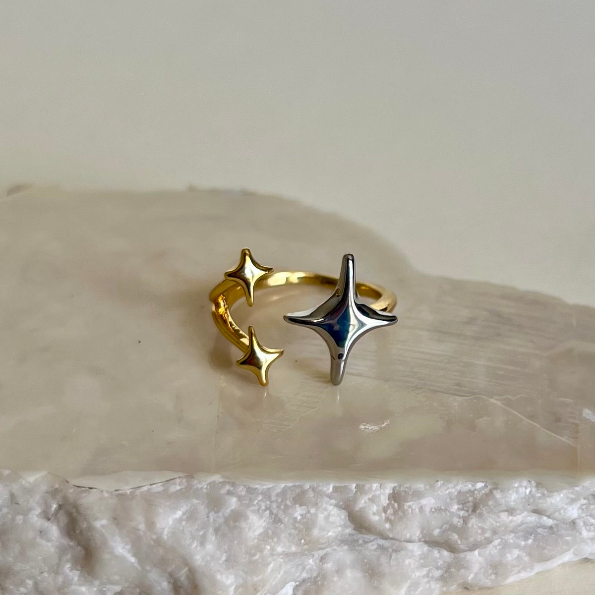Madera star | Gold Plated Ring– Raz Glam