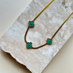 Emerald Green | Stainless Steel Necklace