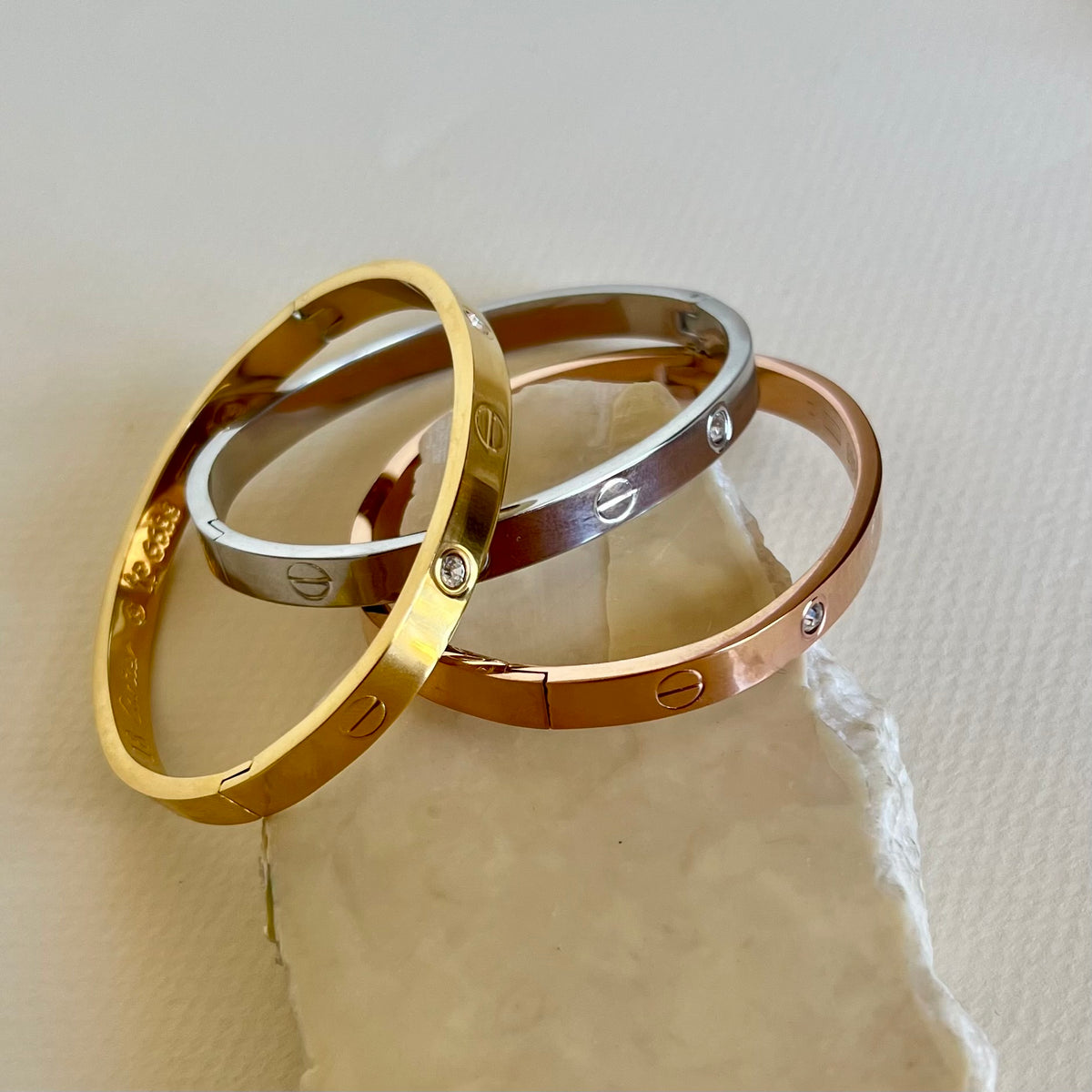 The Eternity 02 | Gold Plated [Set of 3 Bangles]