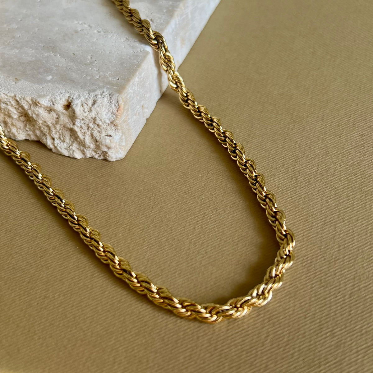 Gold Rope Chain 02 | Stainless Steel Necklace