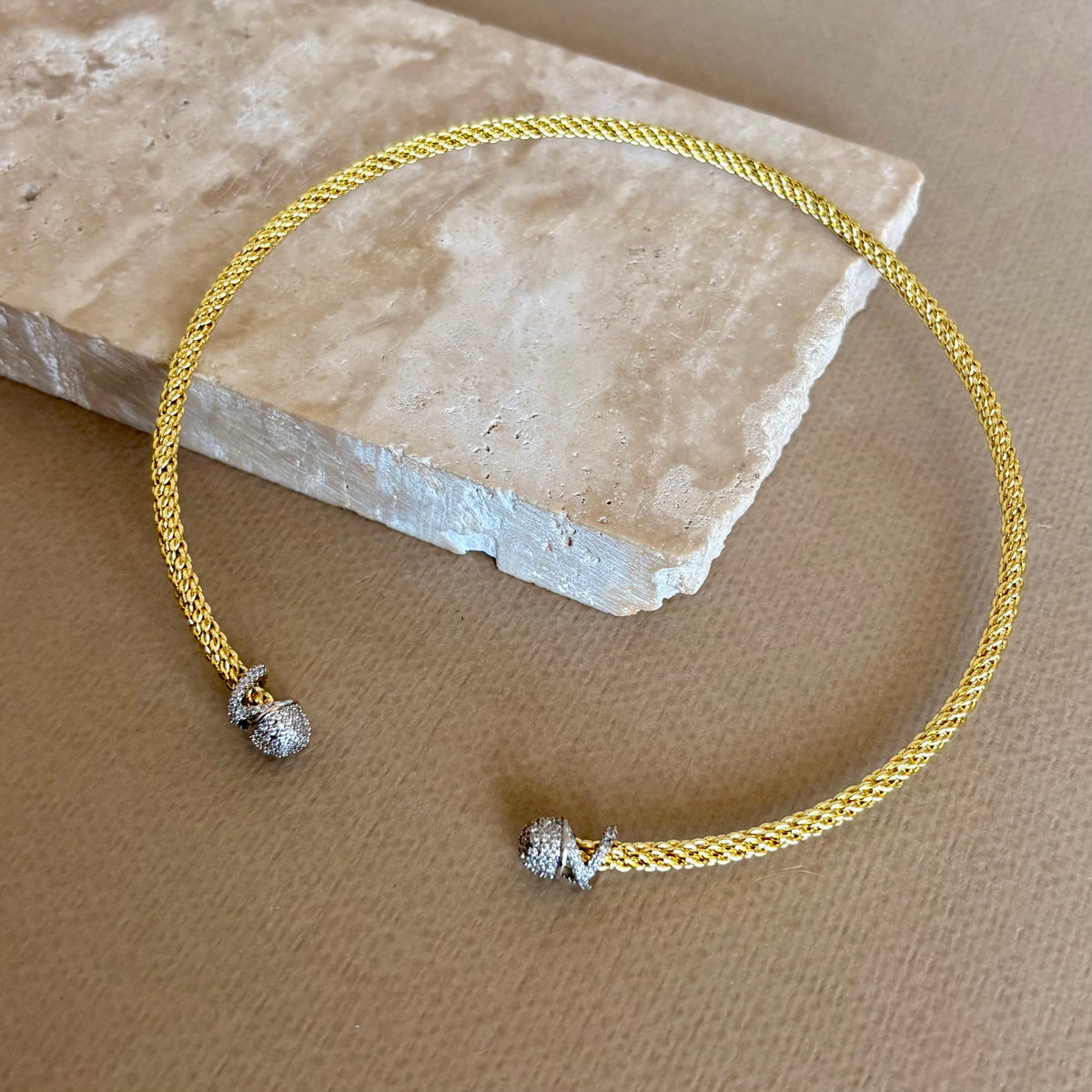 Aurnick 02 | Gold Plated Necklace [Chocker]