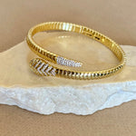 Snaky 02 | Gold Plated Bangle