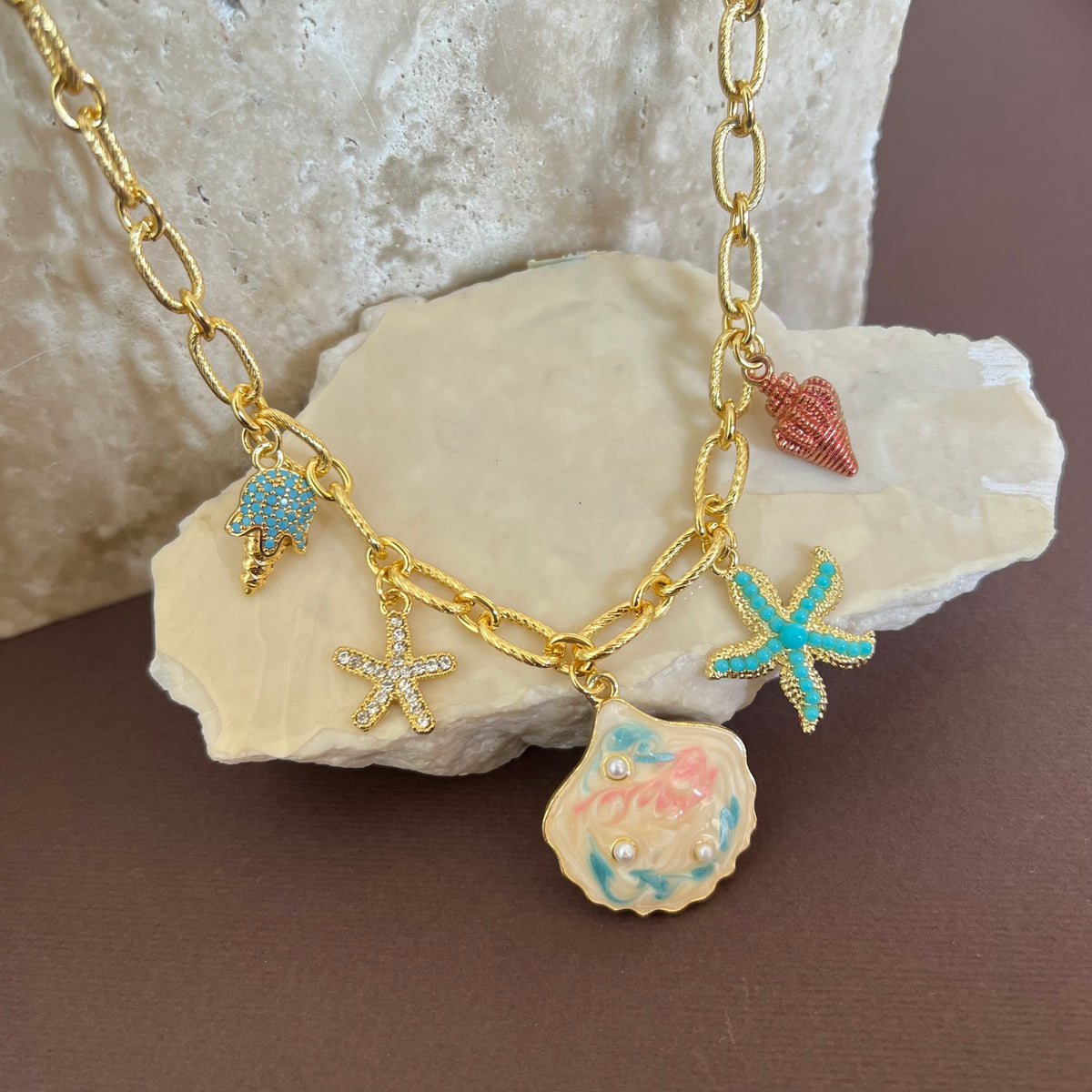 Coastal Bloom 02 | Gold Plated Necklace