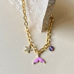 Glam Ocean Breeze | Hand Made Gold Plated Necklace