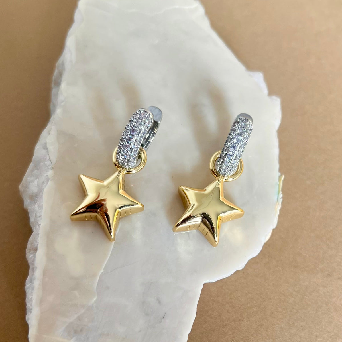Sprinkle | Gold Plated Earrings [2 IN 1 ]
