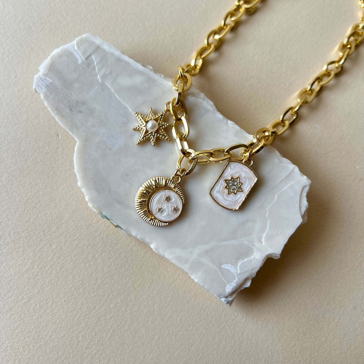 Glam Lunar | Hand Made Gold Plated Necklace