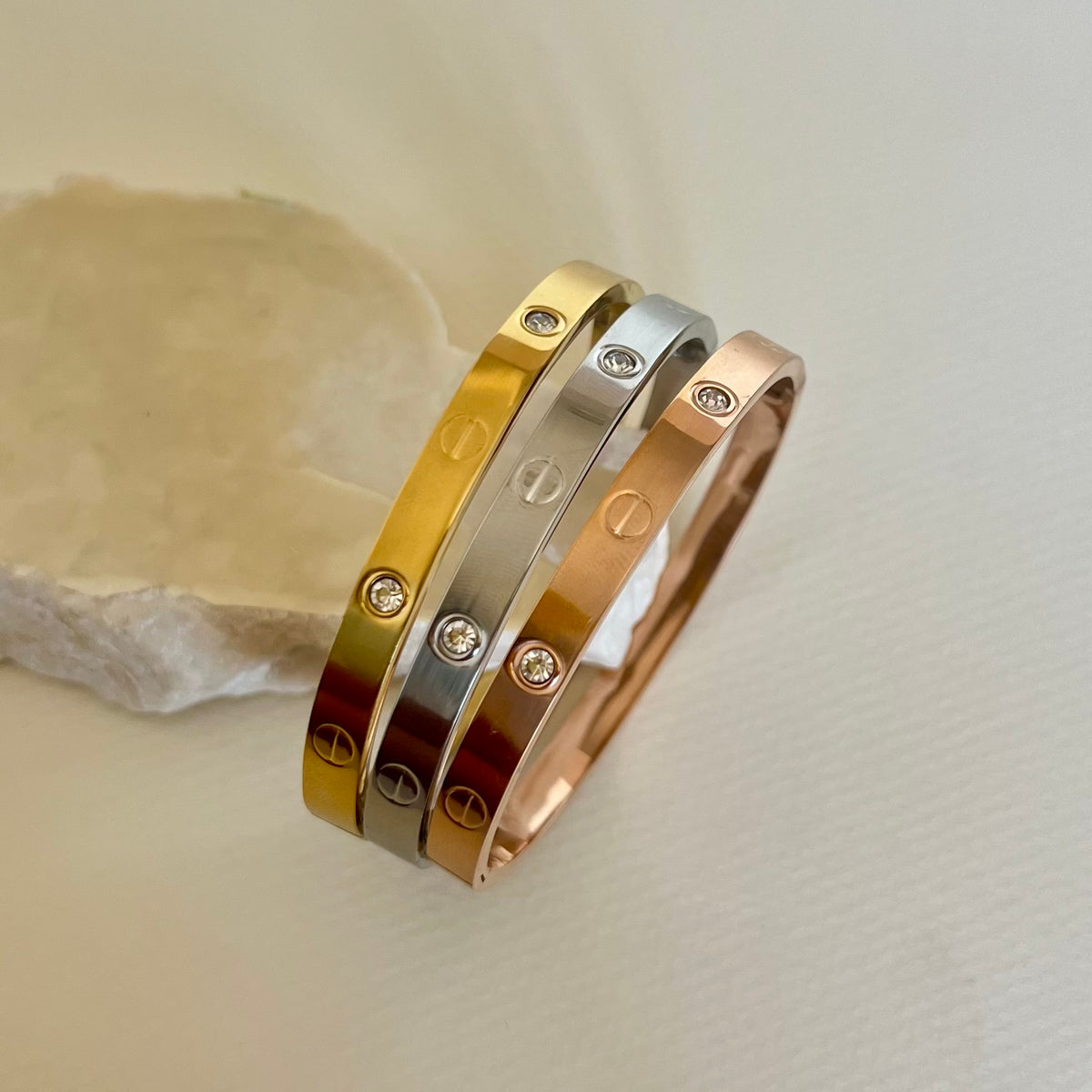 The Eternity 02 | Gold Plated [Set of 3 Bangles]