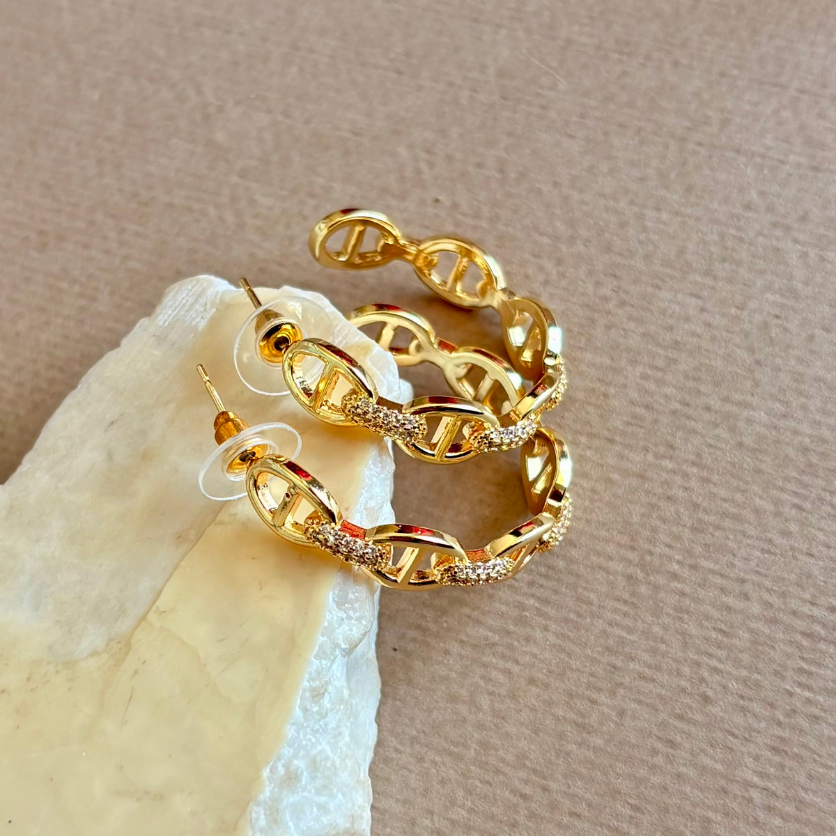 Omelis | Gold Plated Earrings