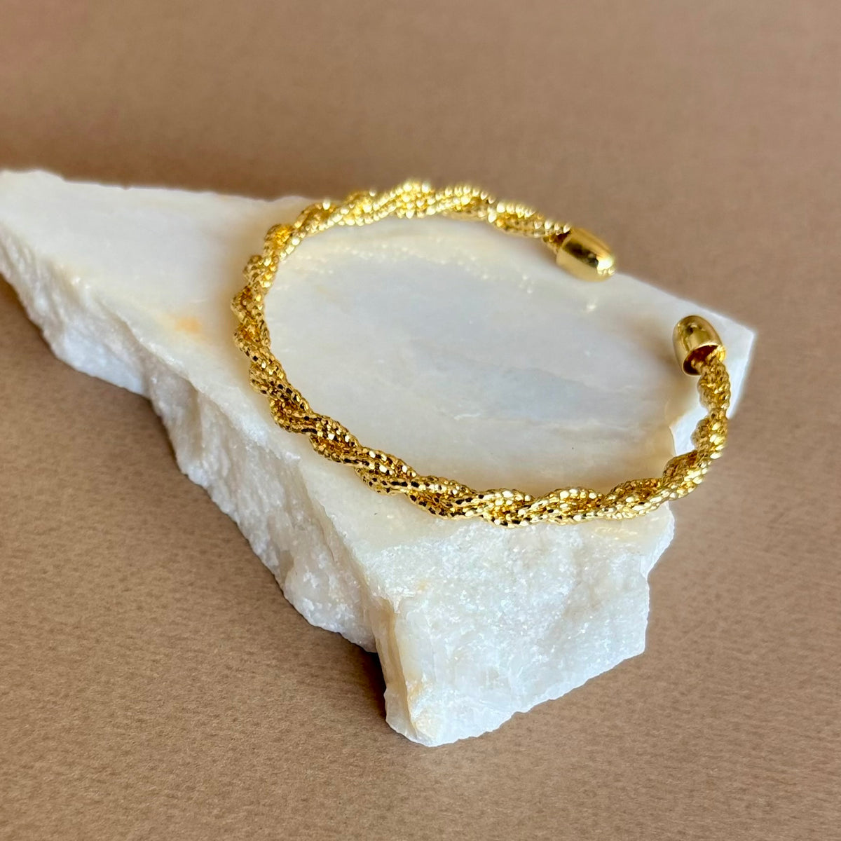 Rope | Gold Plated Bangle