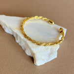 Rope | Gold Plated Bangle