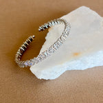 Caliora 02 | white Gold Plated Bangle