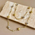 Coral | Gold Plated Long Necklace