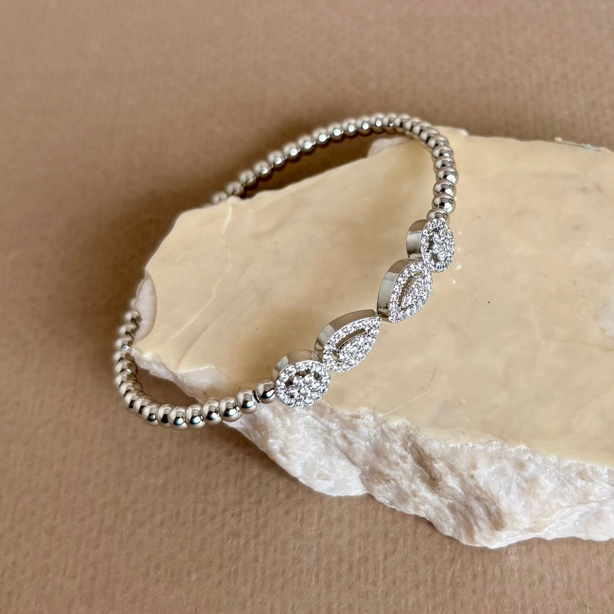 Sinal | white Gold Plated Bangle