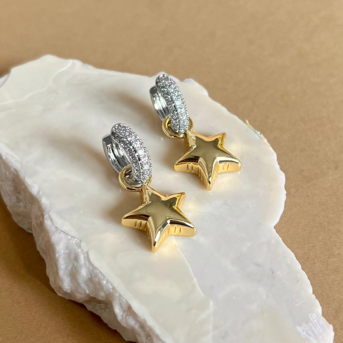 Sprinkle | Gold Plated Earrings [2 IN 1 ]