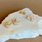 Glitterry | Gold Plated Earrings [ Set Of 3 ]