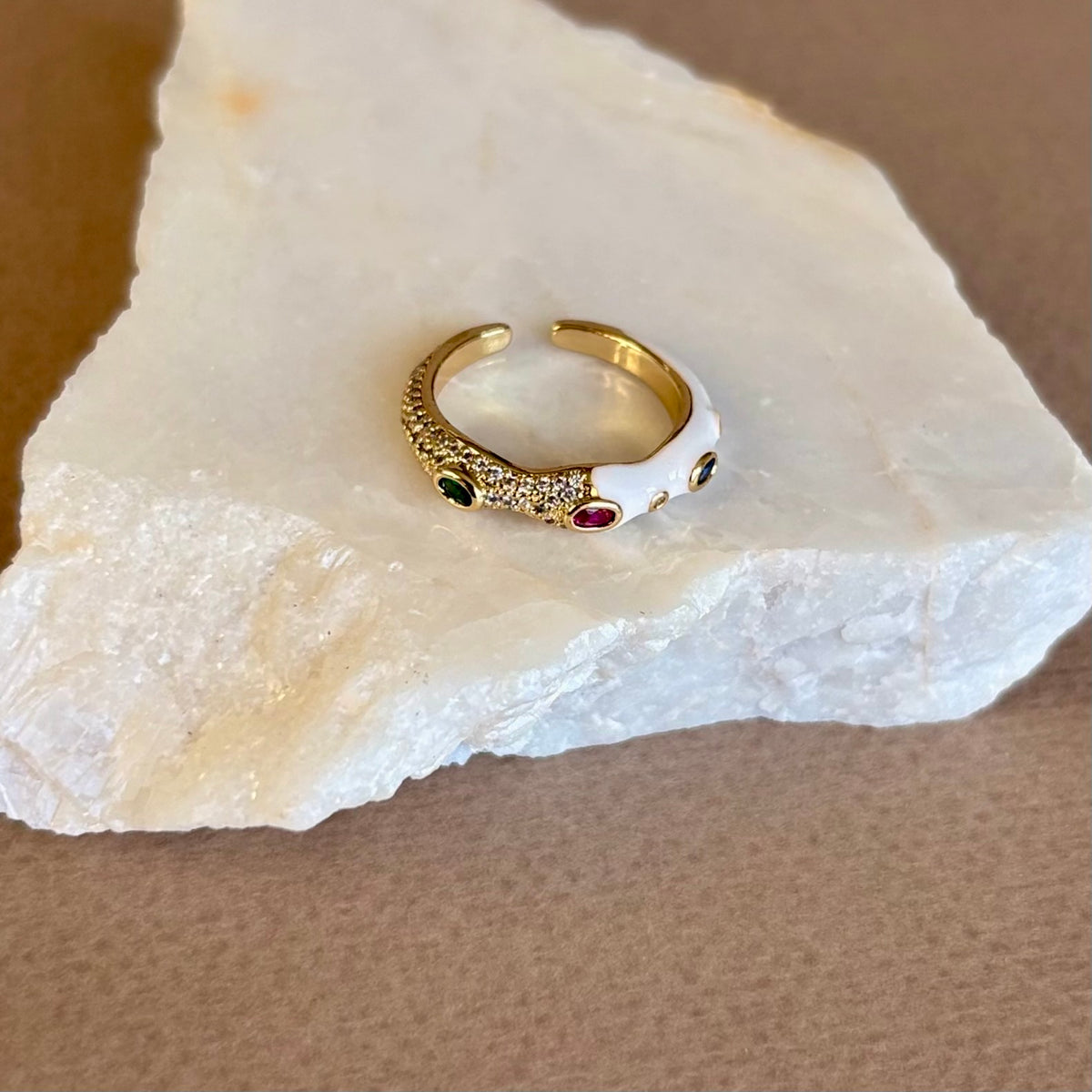 Whity | Gold Plated Ring