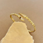 Snaky | Gold Plated Bangle