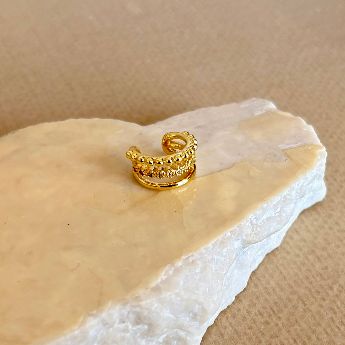 Cuffino 02 | Gold Plated Earrings [ Ear Cuff - Single Piece ]