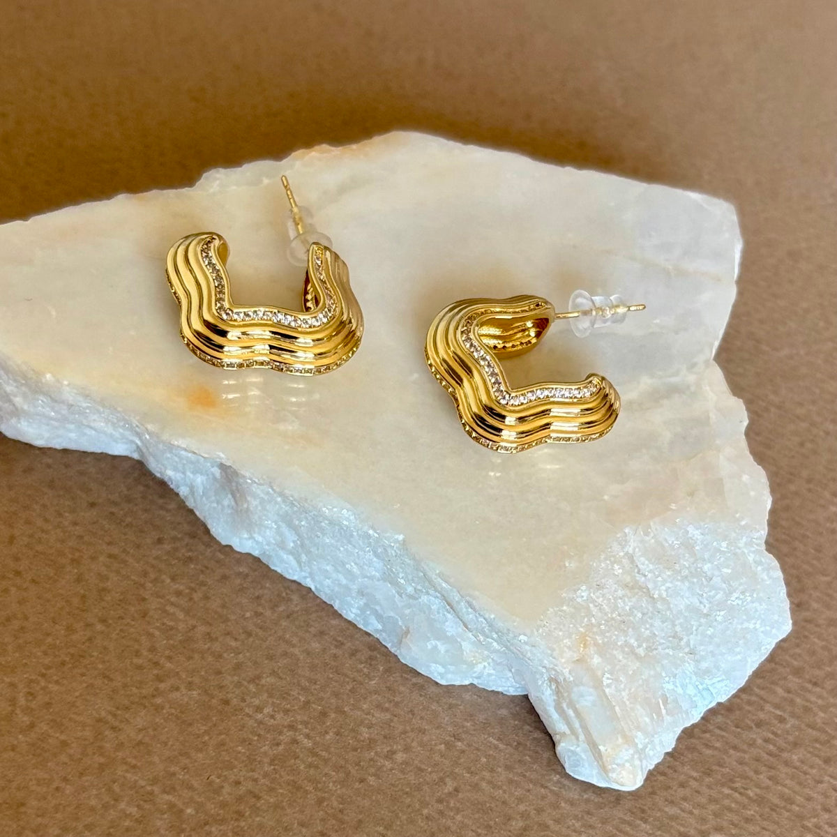 Ossaro | Gold Plated earrings