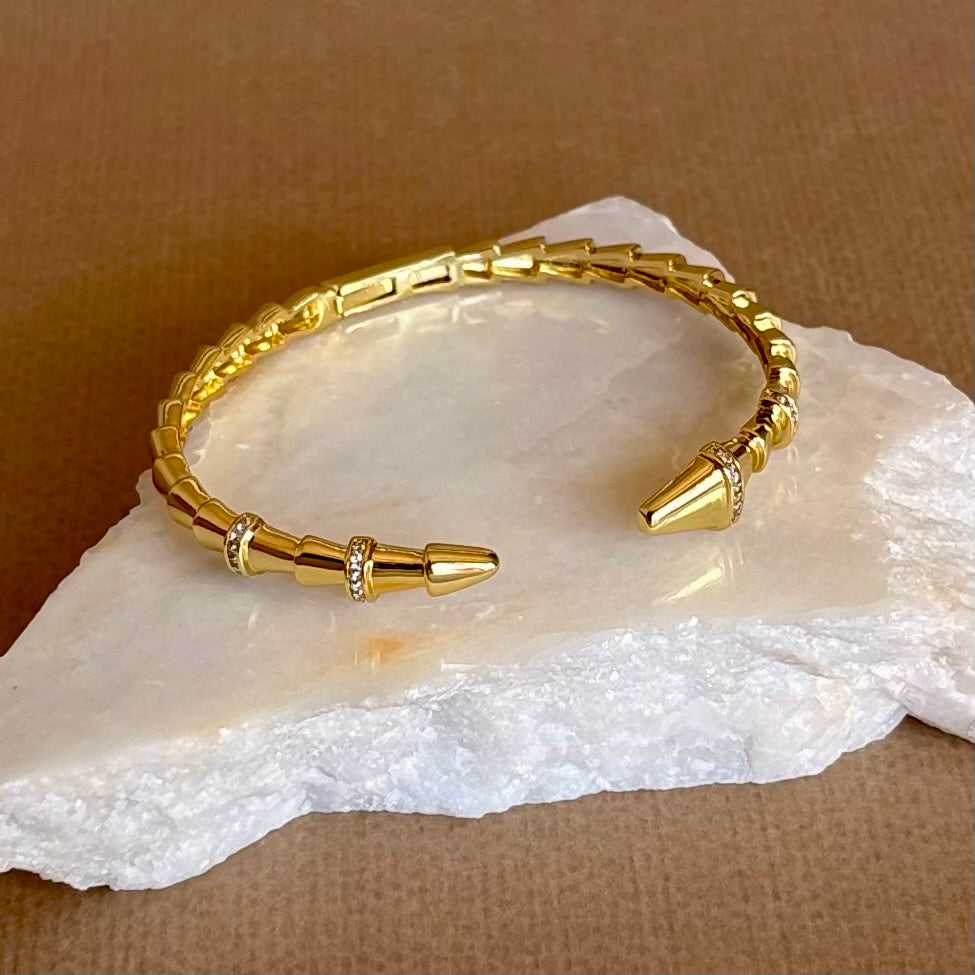 Snaky 04 | Gold Plated Bangle