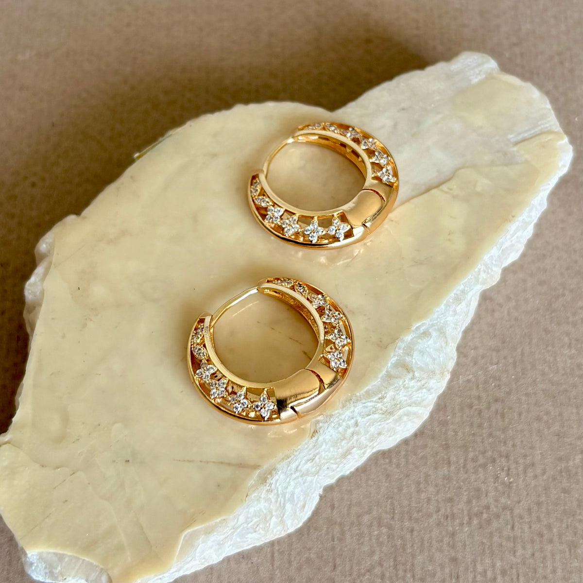 Delphira | Gold Plated Earrings