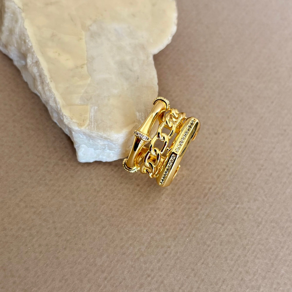 Hirvane | Gold Plated Ring