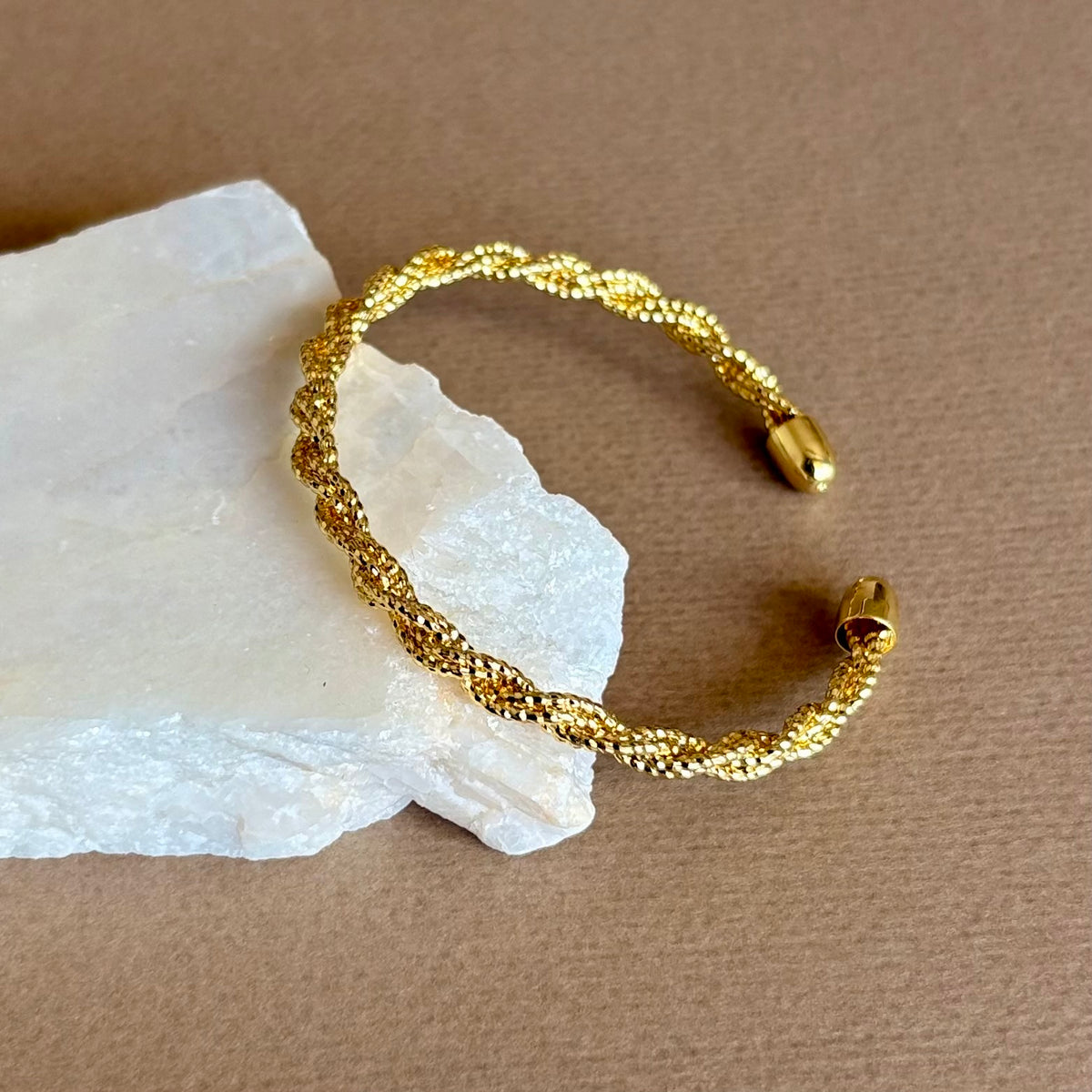 Rope | Gold Plated Bangle