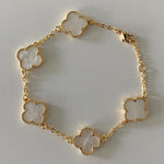 White CLEEF 02 | Gold Plated Bracelet