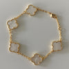 White CLEEF 02 | Gold Plated Bracelet