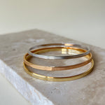 Triple Plain Orbit 02 | 18K Gold Plated Bangles [Set of 3 Pieces]