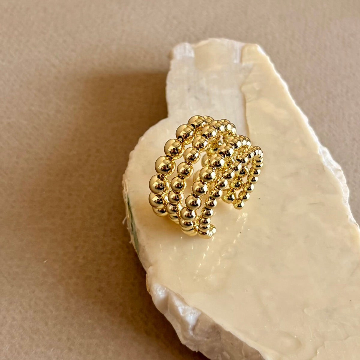 Bubbles | Gold Plated Ring