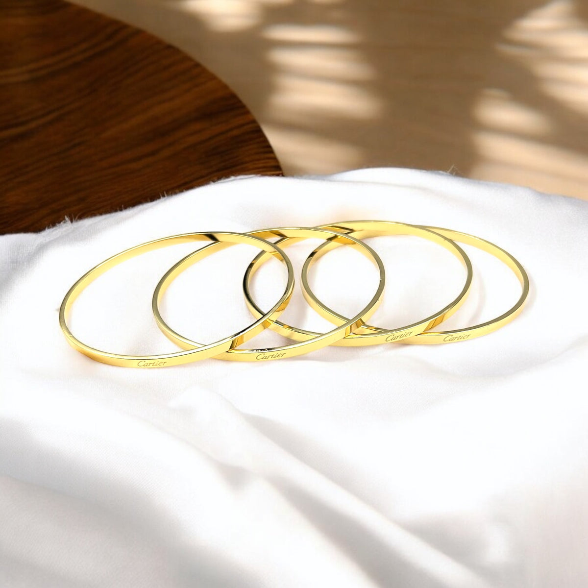 Quattro Cartier | 21K Gold Plated [Set of 4 Bangle ]