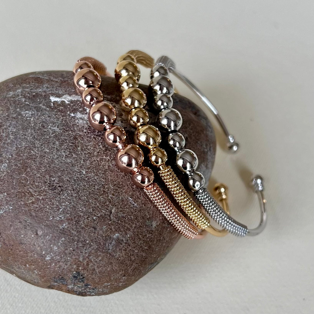 Triple Dew 08 | 24K Gold Plated [Set of 3 Bangles]