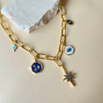 Glam Blue Radiance | Hand Made Gold Plated Necklace