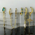 Impuria 02 | Gold Plated Earrings [ Set Of 6 Earrings ]