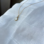 Crystal White Cleef | Gold Plated Necklace