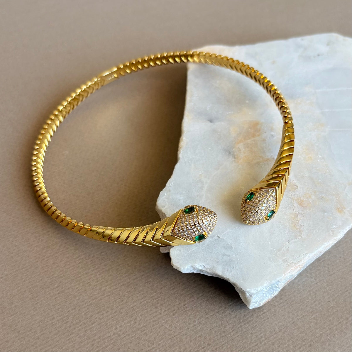 Anaconda 02 | Gold Plated necklace [ choker ]