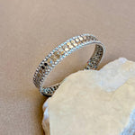 Jalya 02 | White Gold Plated Bangle