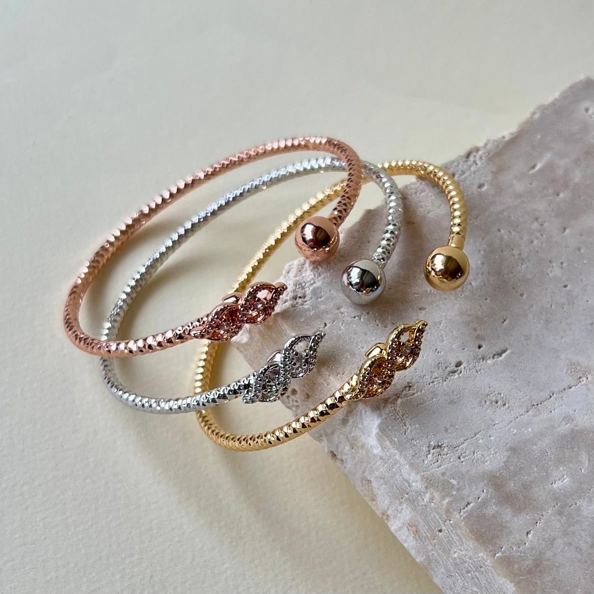 Triple Dew 15 | 24k Gold Plated [Set of 3 Bangles]