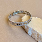 Jalya 02 | White Gold Plated Bangle