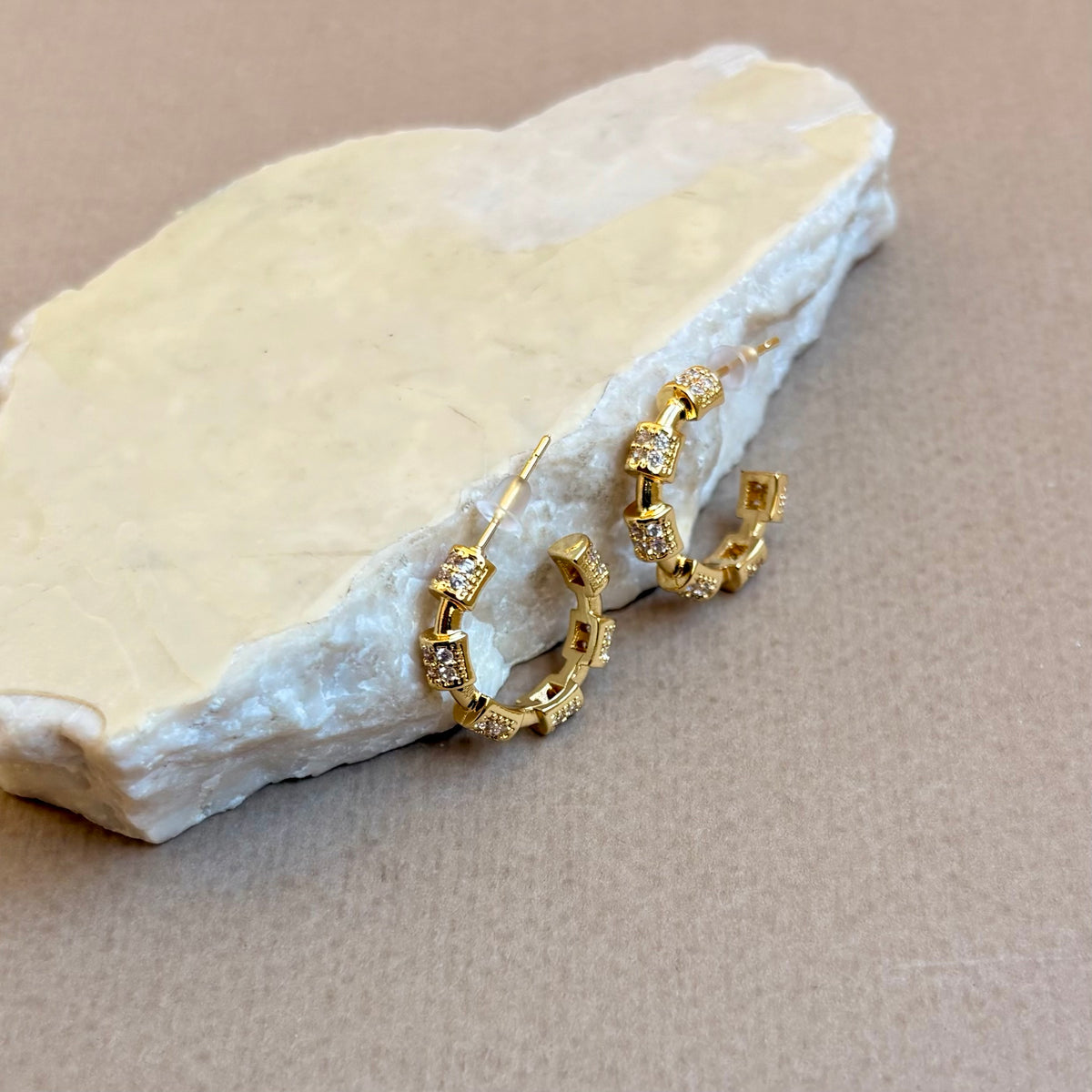 Hélion | Gold Plated Earrings