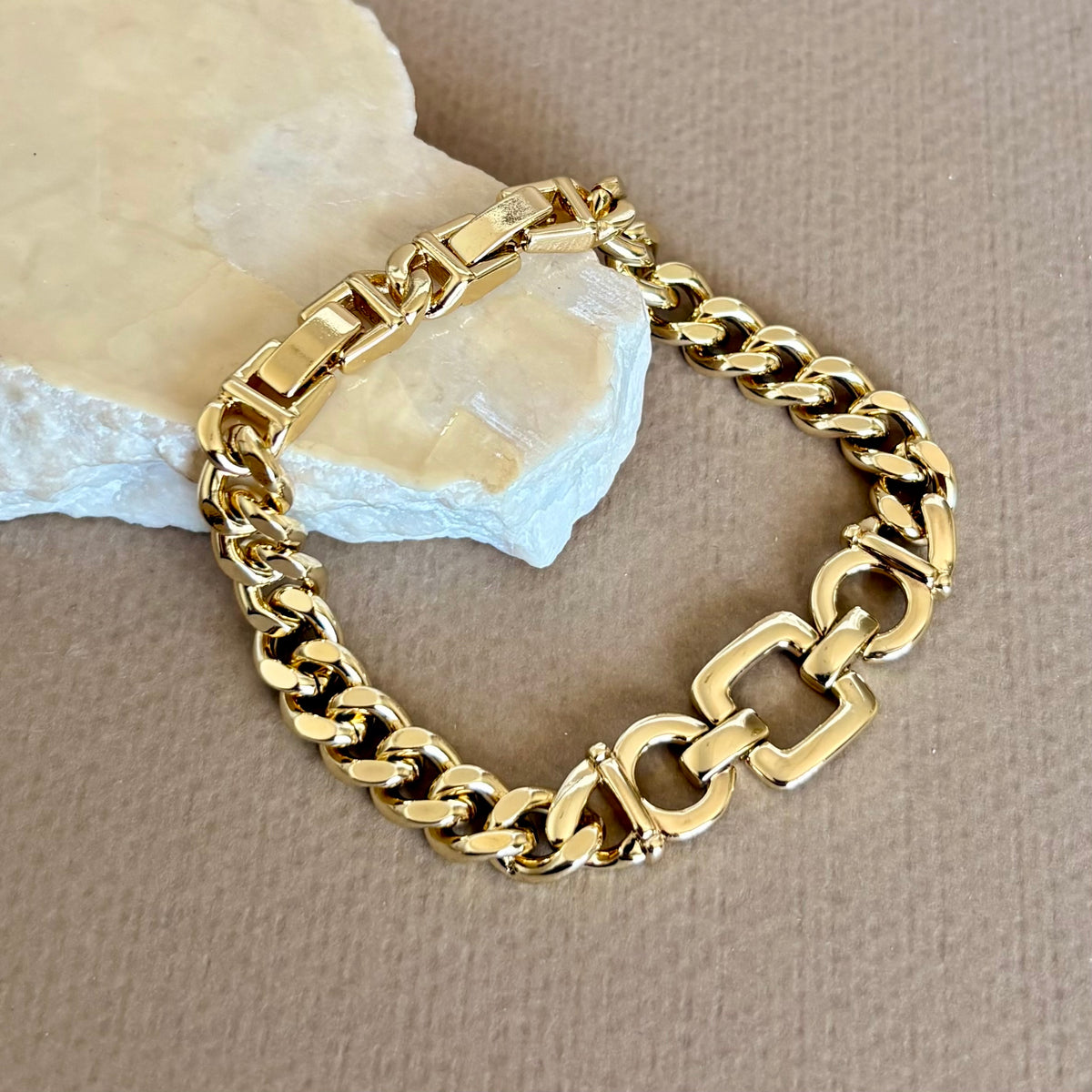 Cubex 02 | Gold Plated Bracelet