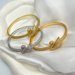 Royal Swan | 24K Gold Plated [Set of 3 Bangles]