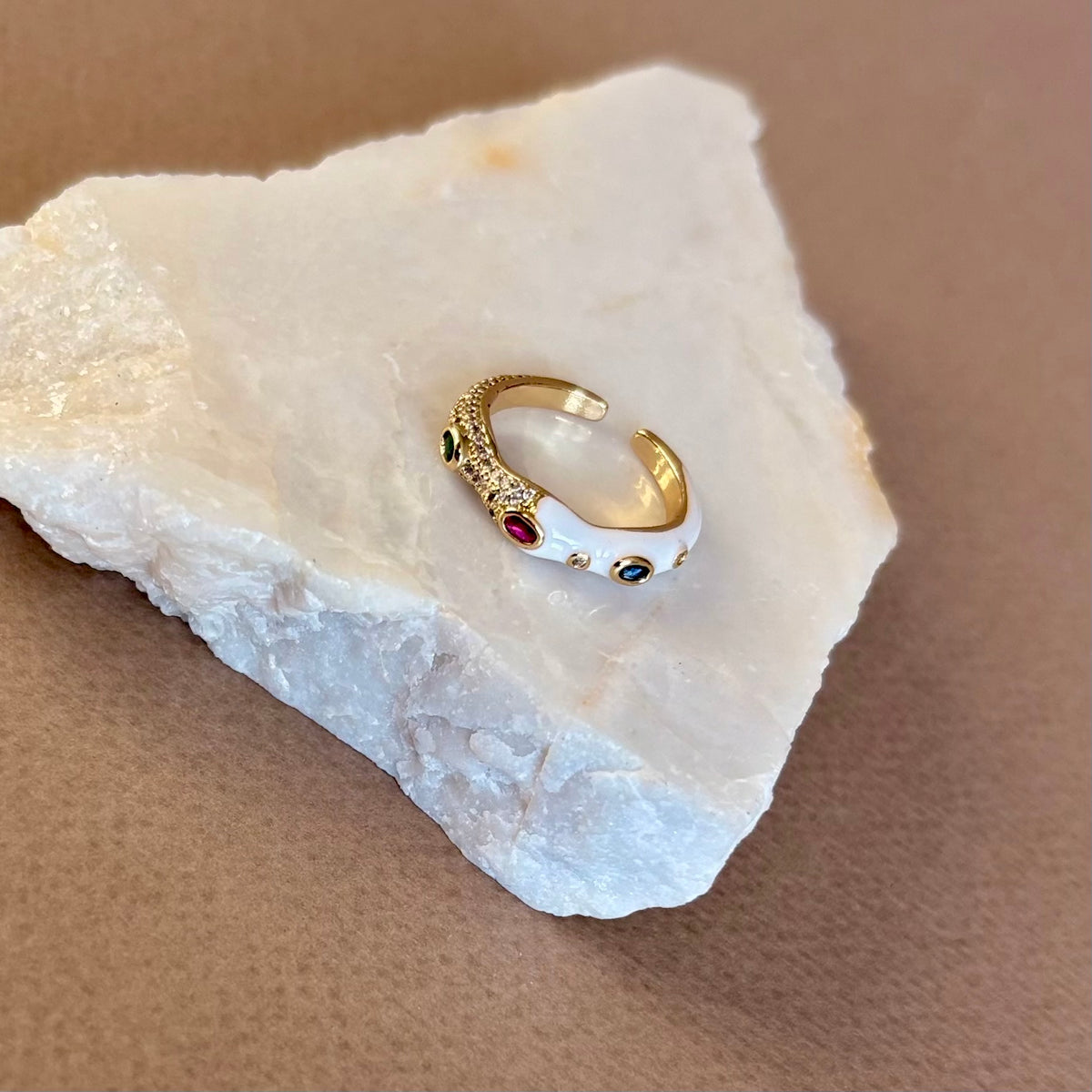 Whity | Gold Plated Ring
