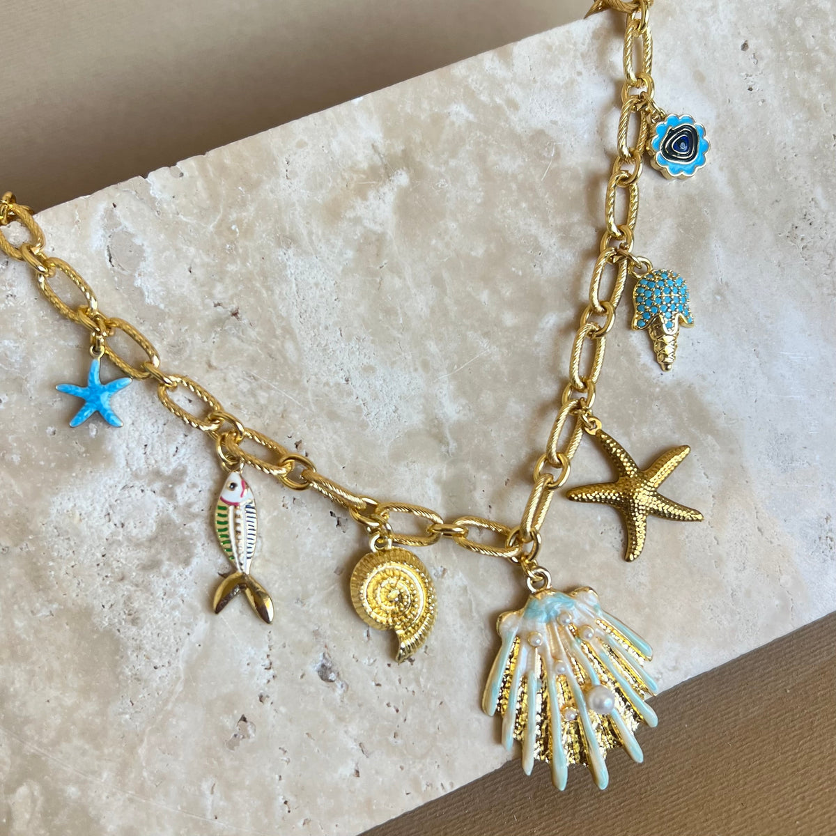 Blue Sea Spirit | Gold Plated Necklace
