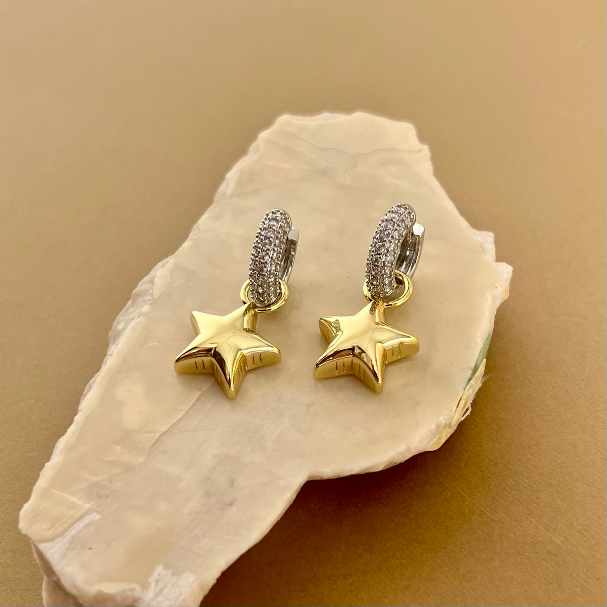 Sprinkle | Gold Plated Earrings [2 IN 1 ]