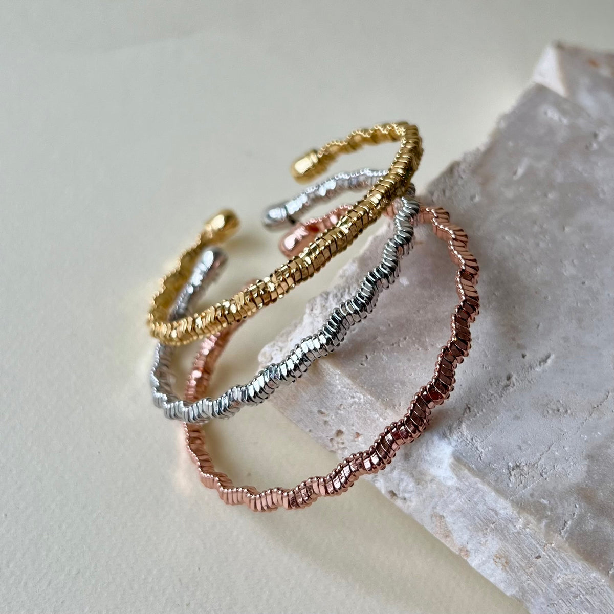 Triple Dew 06 | 24K Gold Plated [Set of 3 Bangles]